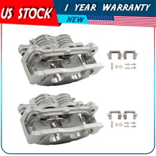 Pair Front Brake Calipers w/ Bracket For 03-05 Chevrolet SSR 02-05 GMC Envoy XL