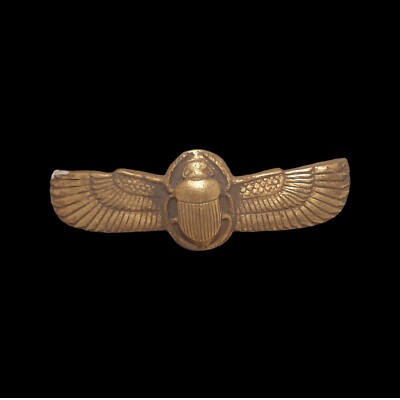 RARE ANTIQUE ANCIENT EGYPTIAN Statue Stone Winged Scarab Beetle Hieroglyphic