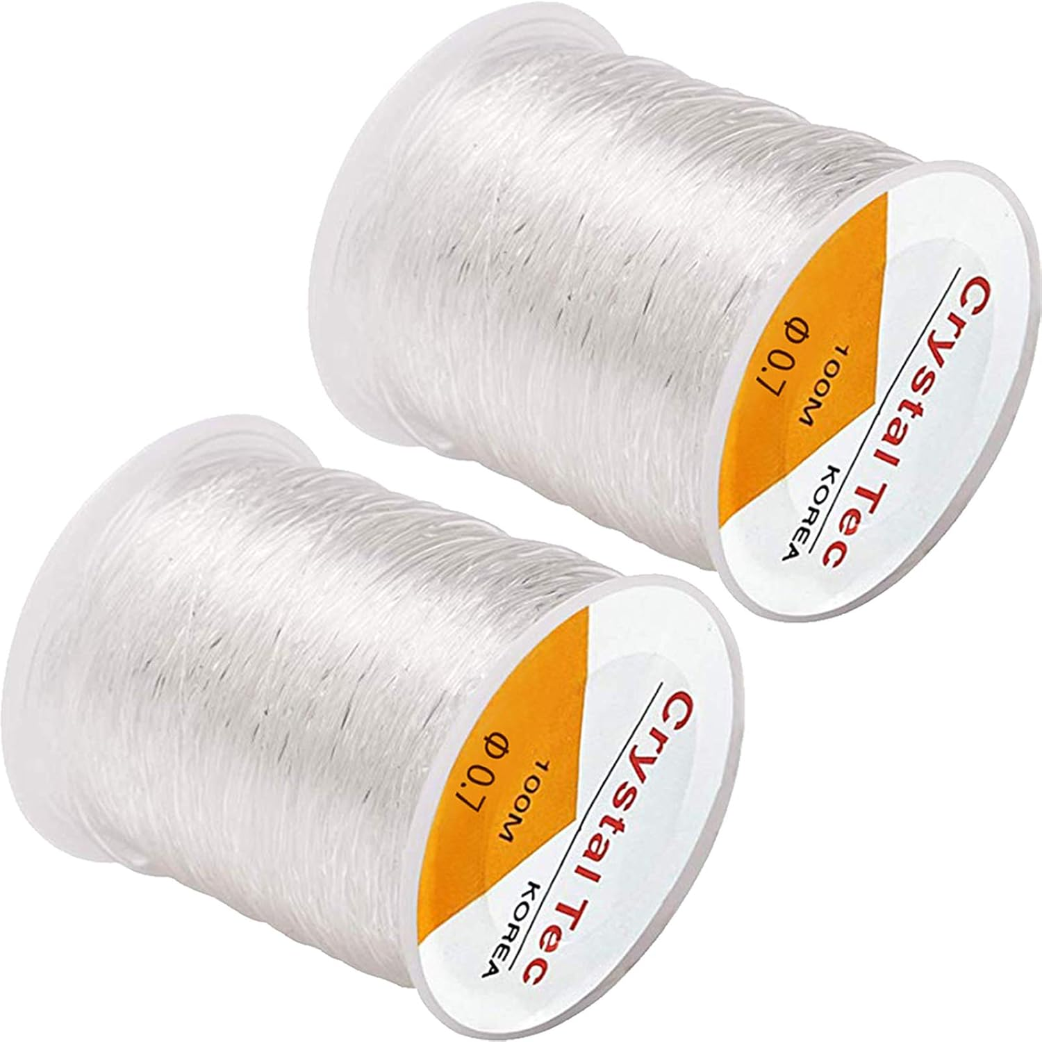 2-Pack 0.7mm Elastic Jewelry Cord for Bracelets & Beading Projects
