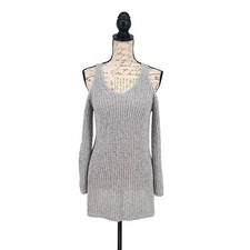 Loveriche Cold Shoulder Knit Sweater Dress Small