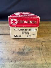 Vintage Converse Shoe Box Only. Men's Oxford Blue Canvas Shoes All Star USA