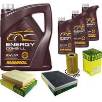MANN-FILTER Inspektionspaket 8L Mannol Energy Combi Ll 5W-30 FüR Vw Crafter