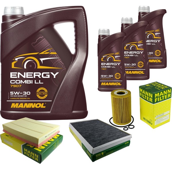 MANN-FILTER Inspektionspaket 8L Mannol Energy Combi Ll 5W-30 FüR Vw Crafter-image