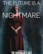 ELISABETH MOSS signed Autogramm 20x25cm HANDMAIDS TALE in Person autograph COA