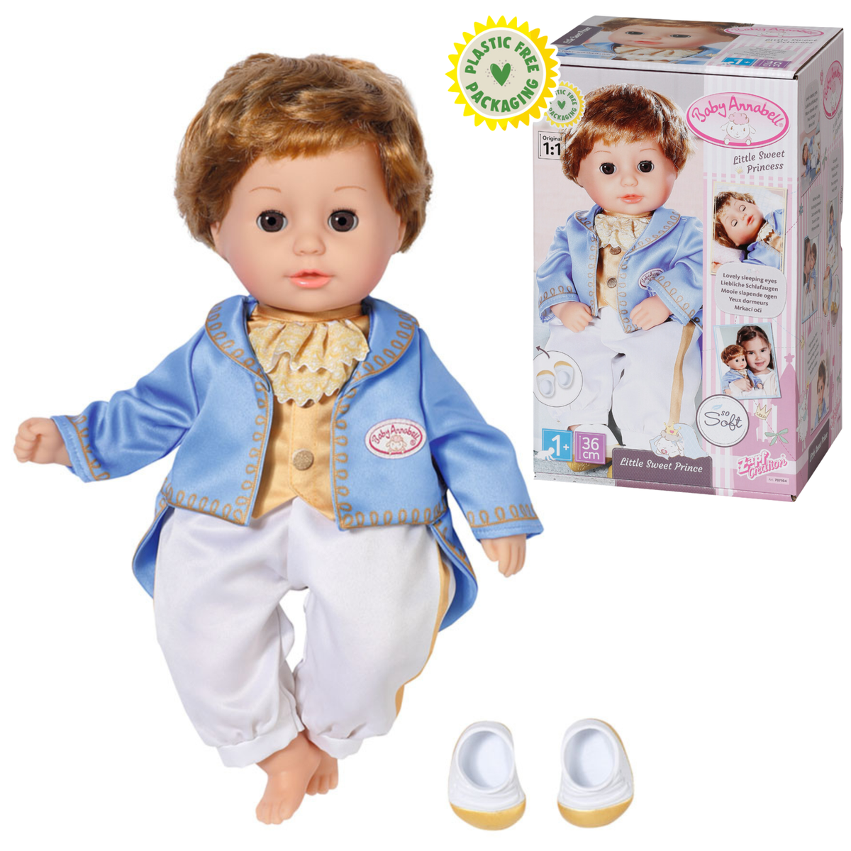 Muñeca Baby Annabell Little Sweet Princess 36 Cm - Incluye Vestido, Tiara Y Cepillo, Para Niñas Desde 1 Año