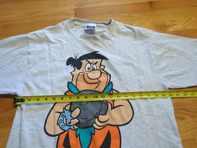 Vintage 90s Flintstones Fred Bowling 2-Sided Graphic T-Shirt Men's