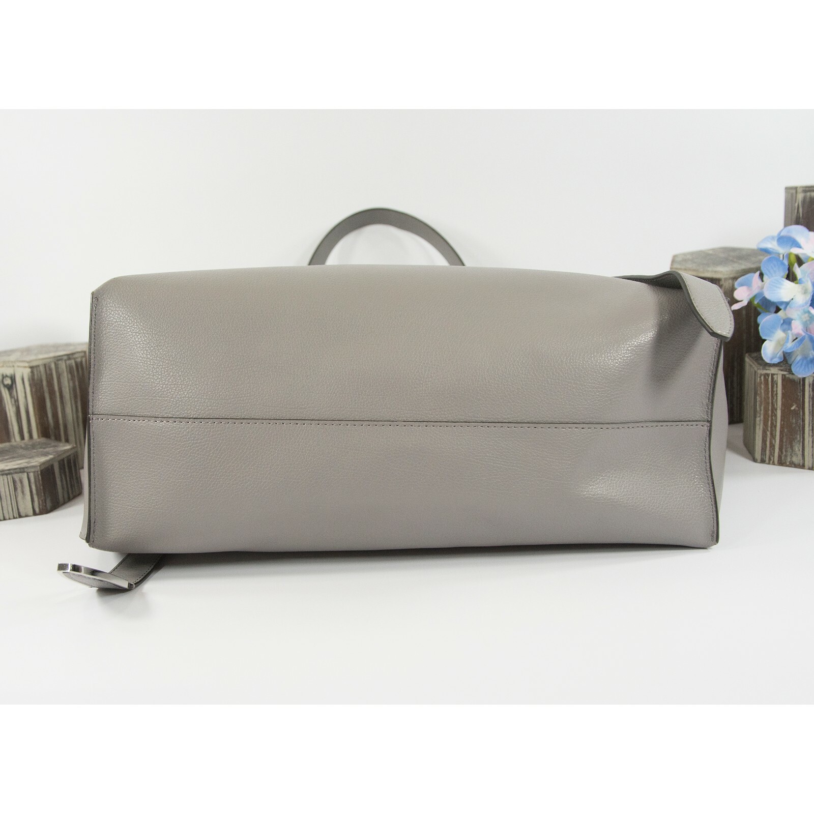 Rebecca Minkoff Grey Leather Large Stella Tote Ba… - image 3