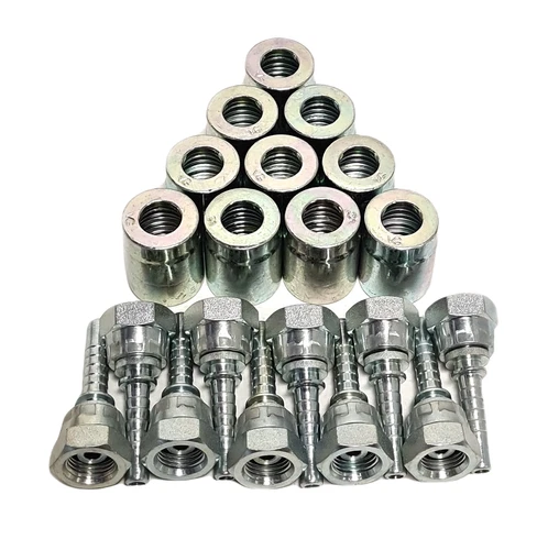 1/4” BSP Hydraulic Hose Crimp Fittings Insert Complete 10 Pack