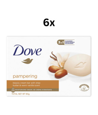 Dove Beauty Cream bar Pampering - Shea Butter - pH-neutral - 6X90g