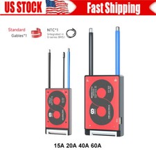 Daly BMS 3S 4S 7S 8S 10S 12S 14S 16S 15A-60A Li-ion LiFePo4 BMS w/Balance NTC