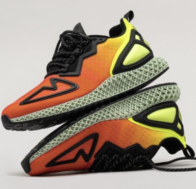 Adidas US 10 Men's Yellow/Red/Black Rare 3D Retro Runnning ZX 2K