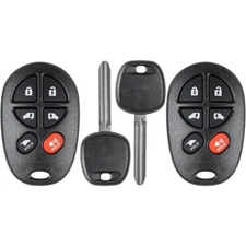 2 Replacement For 2004 - 2010 Toyota Sienna Van 4-Door Key +Fob Remote GQ43VT20T