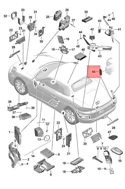 Genuine PORSCHE 718 Boxster Cayman Cover For Control Unit