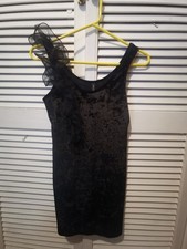 Velvet Style Vest Top with a  Ruffle Decorative  on The Side