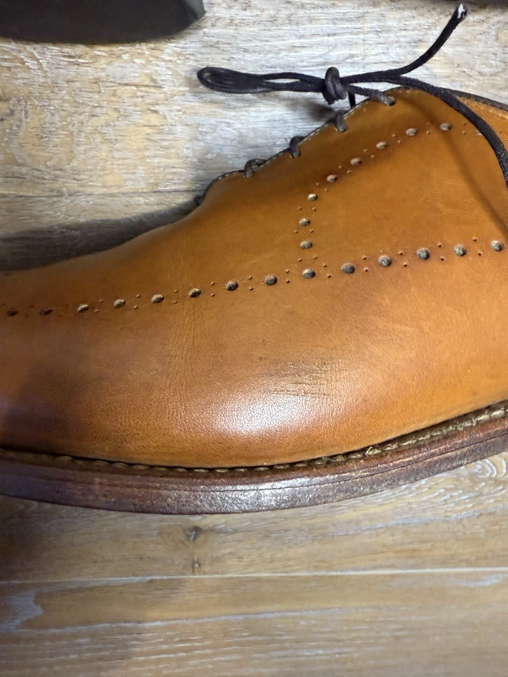 Allen Edmonds "Fairfax" Brown Perforated Medallion Whole Cut Shoes, Men's 10.5 D - Image 3 of 4