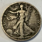 1920-D Walking Liberty Half Dollar – mid-grade deep toning