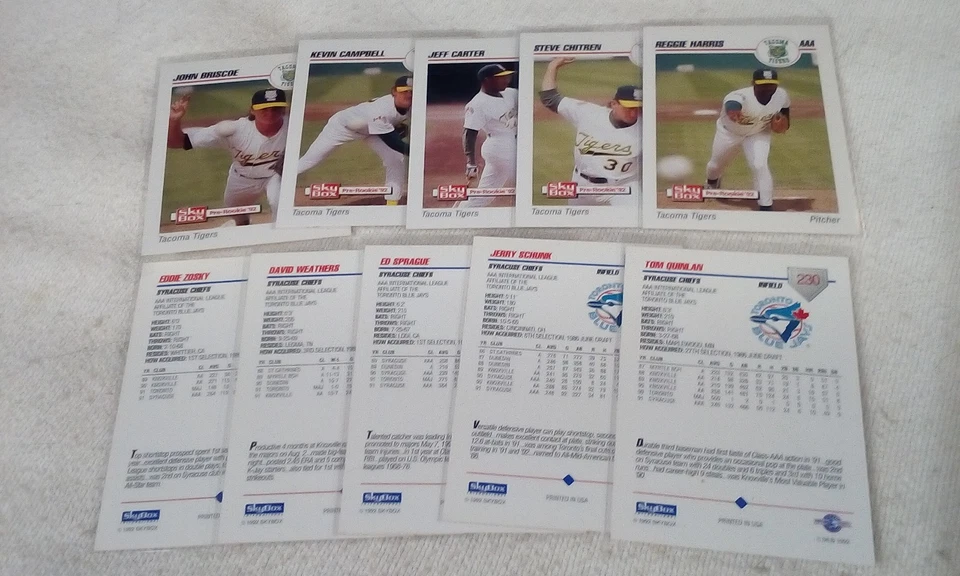 1992 Skybox AAA  Baseball 200-310 part. set  Pick cards that you may want/need. - Image 4 of 4
