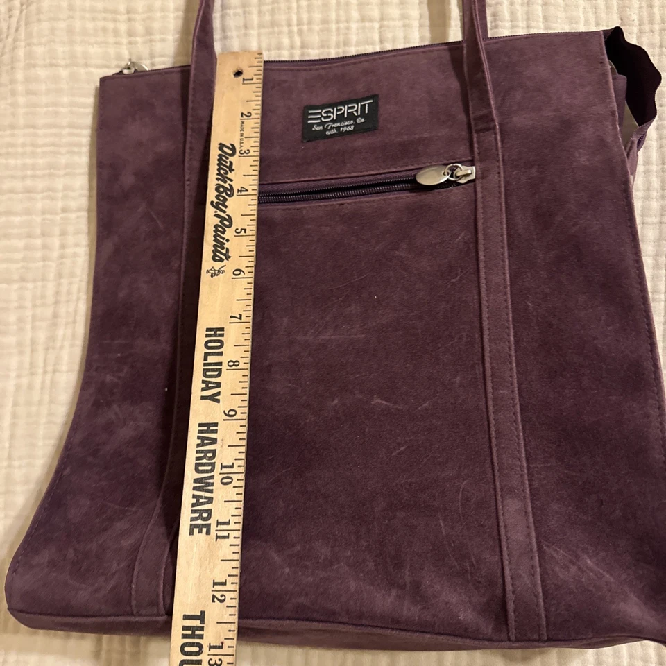 Vintage ESPRIT San Francisco Purple Suede shoulder bag. - Image 4 of 4
