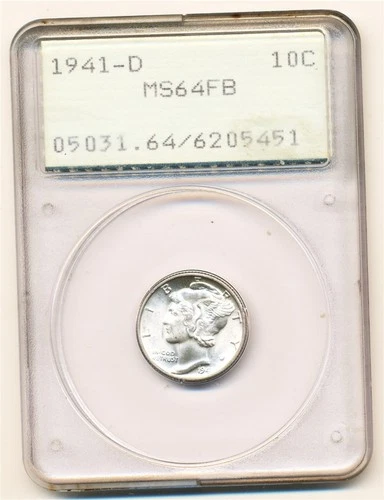 US Coin  MERCURY DIME 1941-d PCGS MS64.................C50031