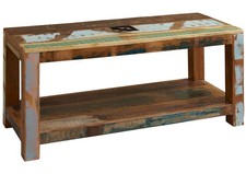 Couchtisch massiv used look Wohnzimmertisch Beistelltisch Altholz Unikat