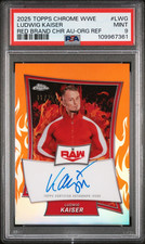 Ludwig Kaiser Auto Orange Refractor #/25 PSA 9 2025 Topps Chrome WWE #RBA-LWG