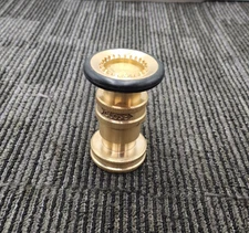 2" NPSH Brass Fire Hose Nozzle Adjustable Fog Stream Heavy Duty Industrial