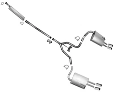 Extension Pipe Resonator Dual Mufflers Exhaust System For Nissan Maxima 04-2008