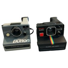 Polaroid "The Button" Land Camera  One Step Rainbow Instant Camera UNTESTED