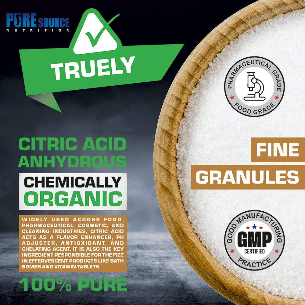 Citric Acid Fine Food Grade BUCKET Anhydrous Descaler Bath Bombs Home ...