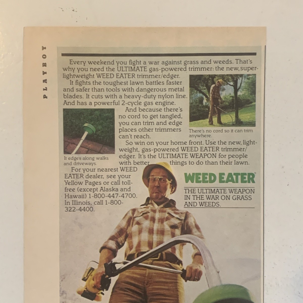 1979 Weed Eater PRINT AD Weed Wacker Grass Trimmer VTG 1970s
