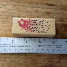 Inkadinkadoo Wood Mounted Rubber Stamp Shooting Star 1434J