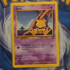 Abra Mint NM Base Set 2 65/130 Common Unlimited 30 HP 1999 Pokemon Card