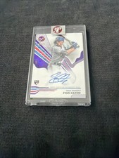 2024 Topps Pristine Evan Carter Purple Refractor Auto RC /99 Rookie RC