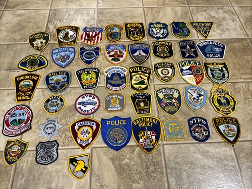 Lot Of 42 Police Department Patch Mixed Police & Sheriff Agency Patches