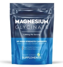 Magnesium Glycinate 1000mg (Per 2 Caps) - Sleep Support, High Absorption - UK