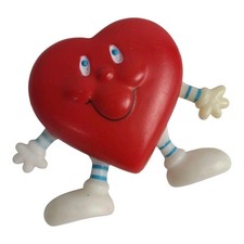 Vintage American Greetings Valentine Heart Pin Anthropomorphic Moving Legs Arms