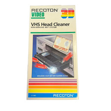 Recoton VHS Head Cleaner V141 3D Wet System Non-Abrasive New Sealed VTG
