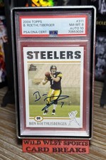 2004 Topps Ben Roethlisberger #311 Dual Grade PSA 8/Auto 10! IP Auto Rookie!!