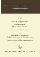 Teil I: MöGlichkeiten Zur Verbesserung Des GeräUschverhaltens Von Zahnradgetrieb