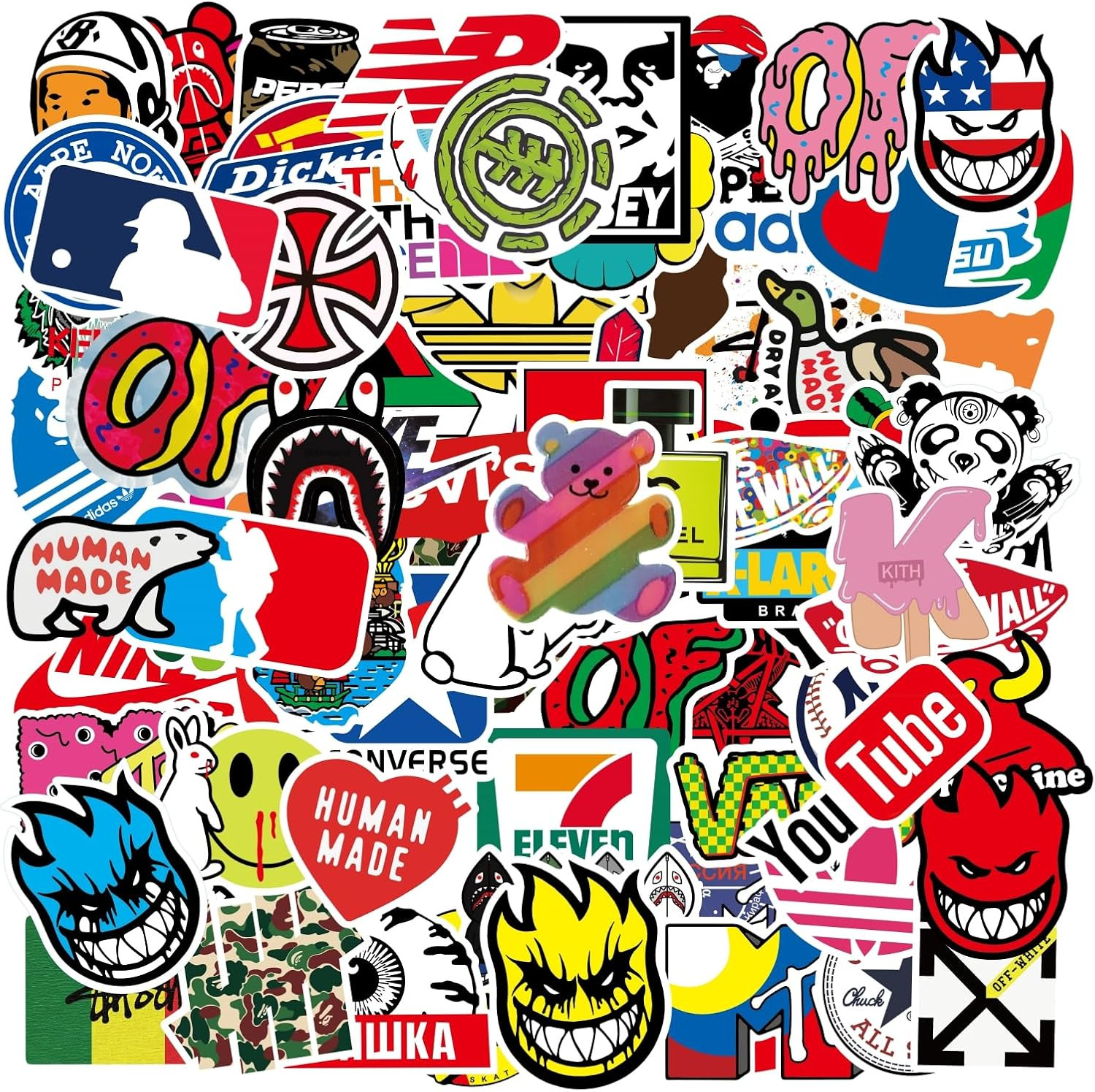 Stickers Pack 100pcs Waterproof Skate Stickers For Water B
