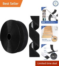 Heavy Duty 1 Inch x 26 Feet Self-Adhesive Hook and Loop Tape for Versatile Use