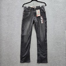 Levi's 511 Boys Jeans 27X29 Black Denim Performance Slim Fit 29" Inseam NWT