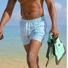 Chubbies The Domingos Are For Flamingos Classic Swim Trunks M 4in. Inseam