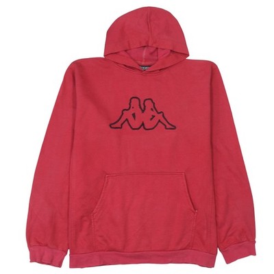Kappa Herren Pullover Hoodie rot 2XL mit Logo