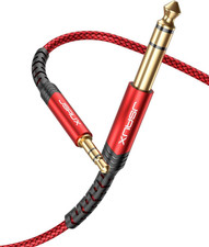 3.5Mm to 6.35Mm Stereo Audio Cable, 6.35Mm 1/4" Male to 3.5Mm 1/8" Male TRS Bid