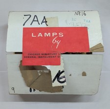 3x Vintage Chicago Miniature NE-16 Neon 7AA Midget Bayonet Indicator Lamps NOS