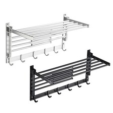 Drying Rack Wall Mounted Swivel Towel Rack Laundry Clothes Holder Swing Arms US