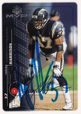 RODNEY HARRISON SIGNED AUTO'D 1999 UPPER DECK MVP CARD #164 SAN DIEGO CHARGERS