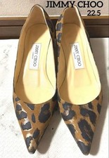 JIMMY CHOO leopard print pointedtoe pumps size 35.5 women shoes from japan