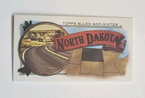 Mini inserto Topps Allen & Ginter #50s-34 North Dakota 50 estados 2024 - Imagen 1 de 2